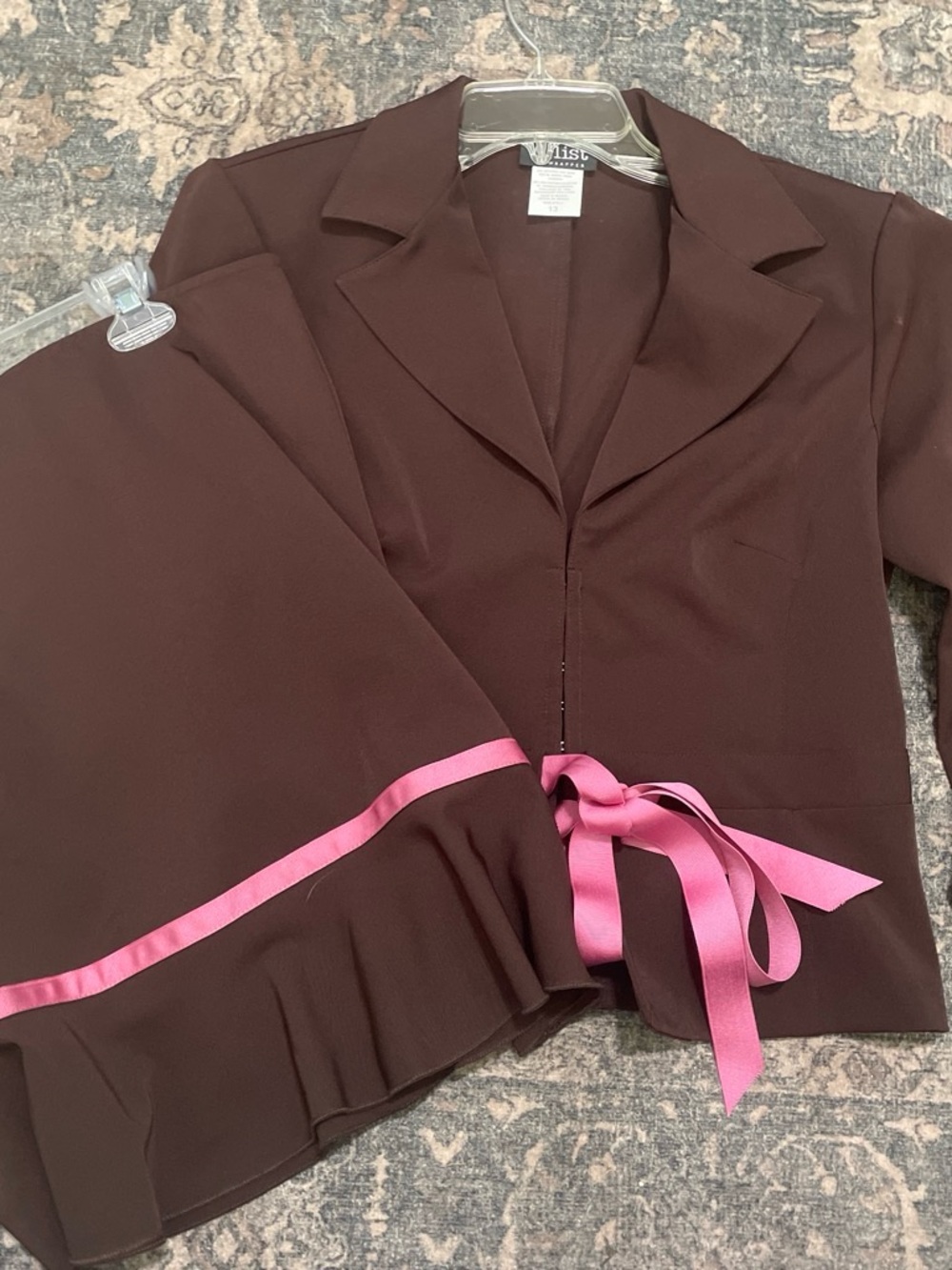 Women’s Brown Jacket with Pink Trim